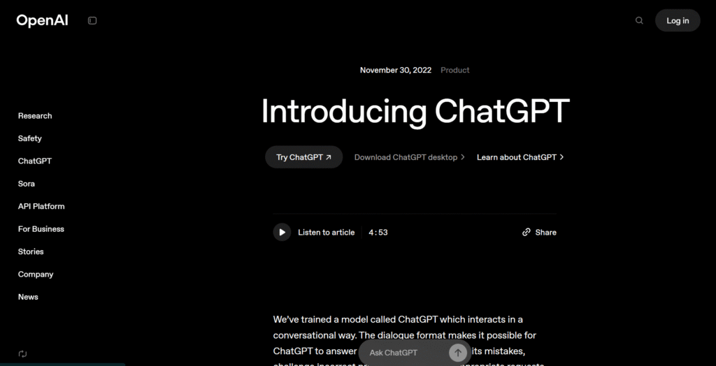 CHAT-GPT DASHBOARD